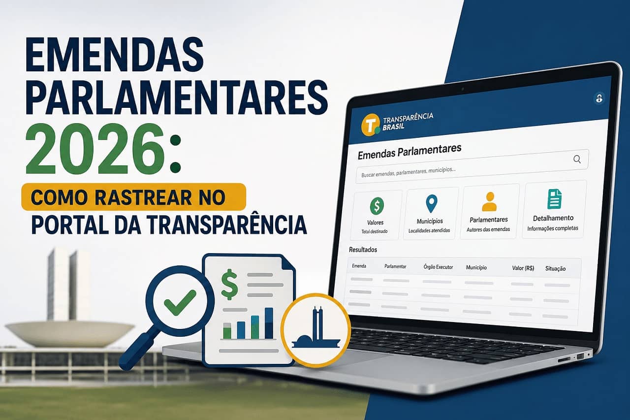 Emendas Parlamentares 2026: Como Rastrear no Portal da Transparência